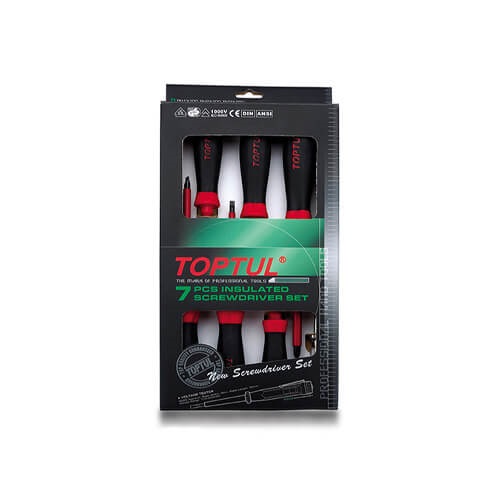 پیچ گوشتی سری ضد برق تاپ تول (عایق برقی) TOPTUL