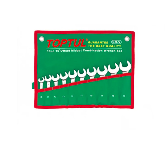 ست آچار یکسر رینگی 10 عددی کوتاه تاپ تول TOPTUL مدل GAAA1002