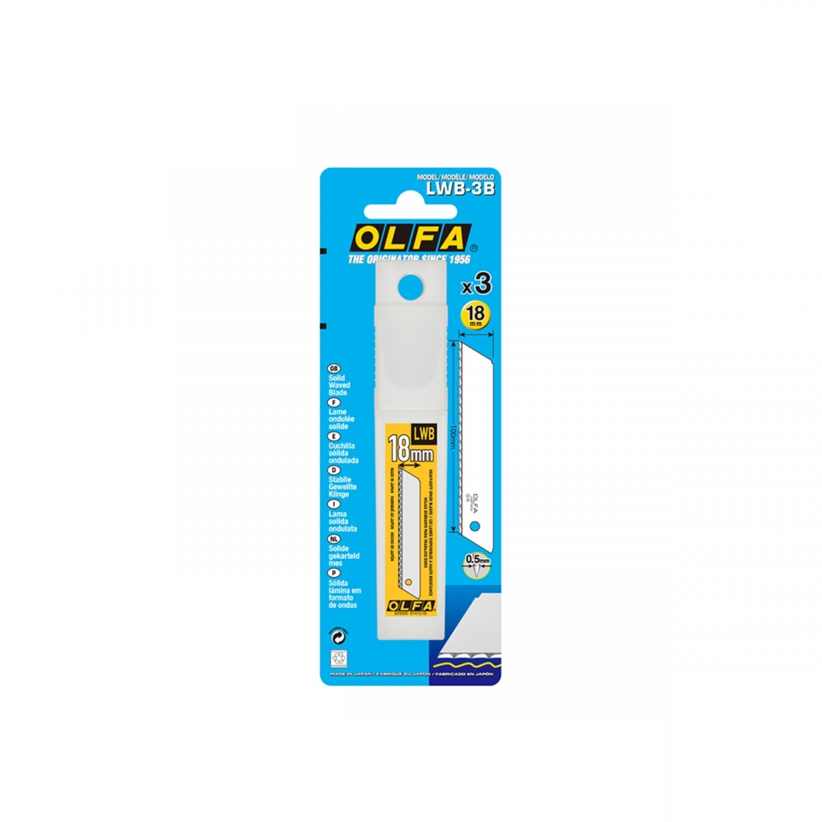 تیغ ژاپنی بزرگ استیل الفا (LWB-3B) OLFA